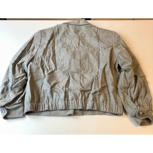 Vintage Pendleton Womens Jacket Coat Gray Herringbone Buttons Lined Wool 10 - Picture 2 of 11